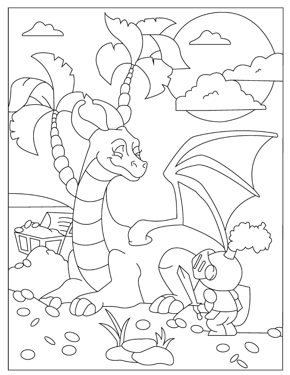 200+ Coloring Page Dragon: Fire Up Your Creativity 108