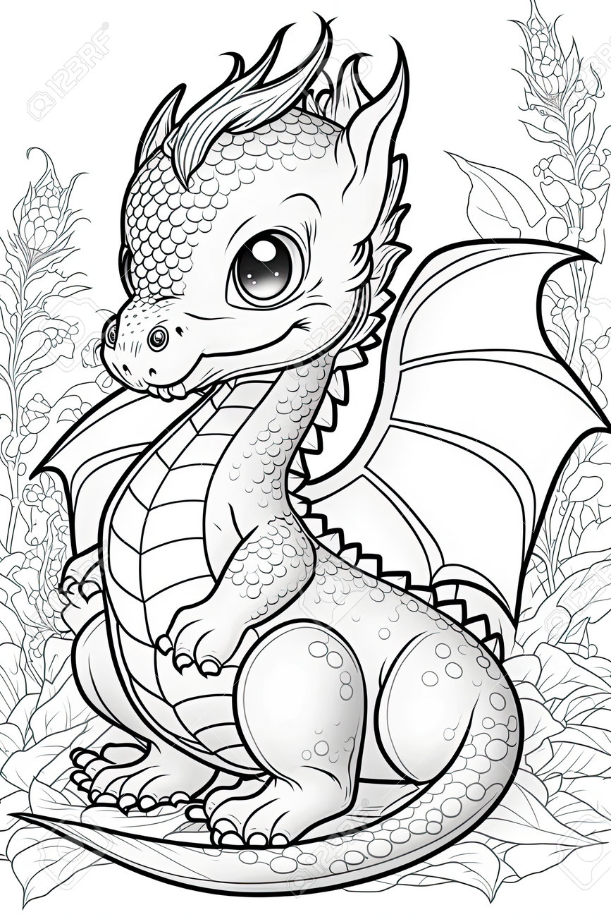 200+ Coloring Page Dragon: Fire Up Your Creativity 119