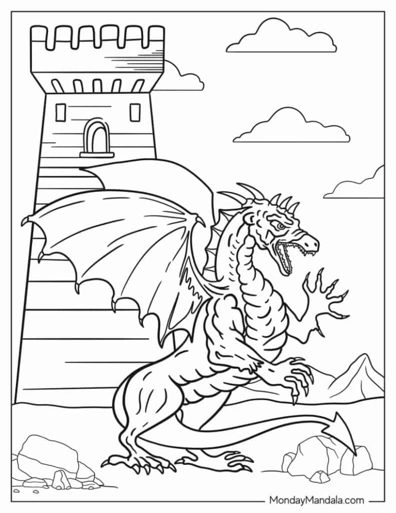 200+ Coloring Page Dragon: Fire Up Your Creativity 170