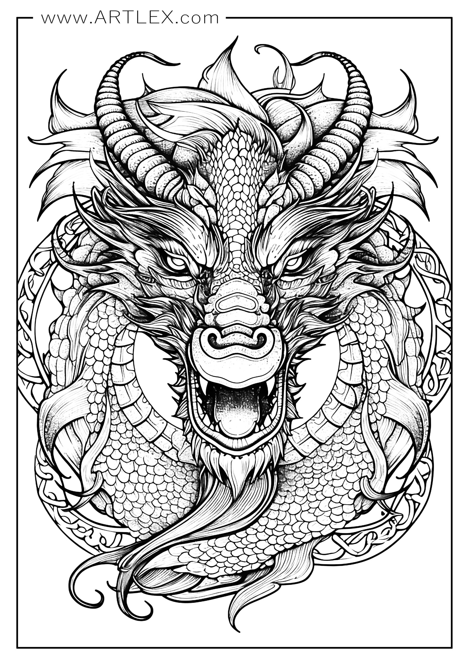 200+ Coloring Page Dragon: Fire Up Your Creativity 30