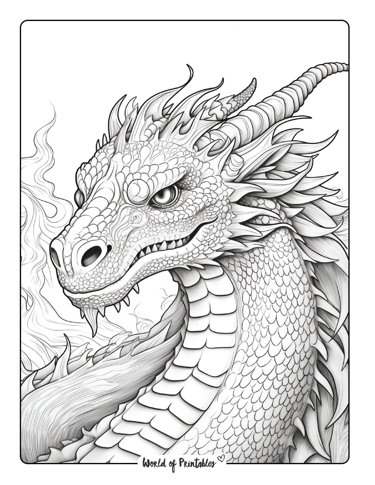 200+ Coloring Page Dragon: Fire Up Your Creativity 76