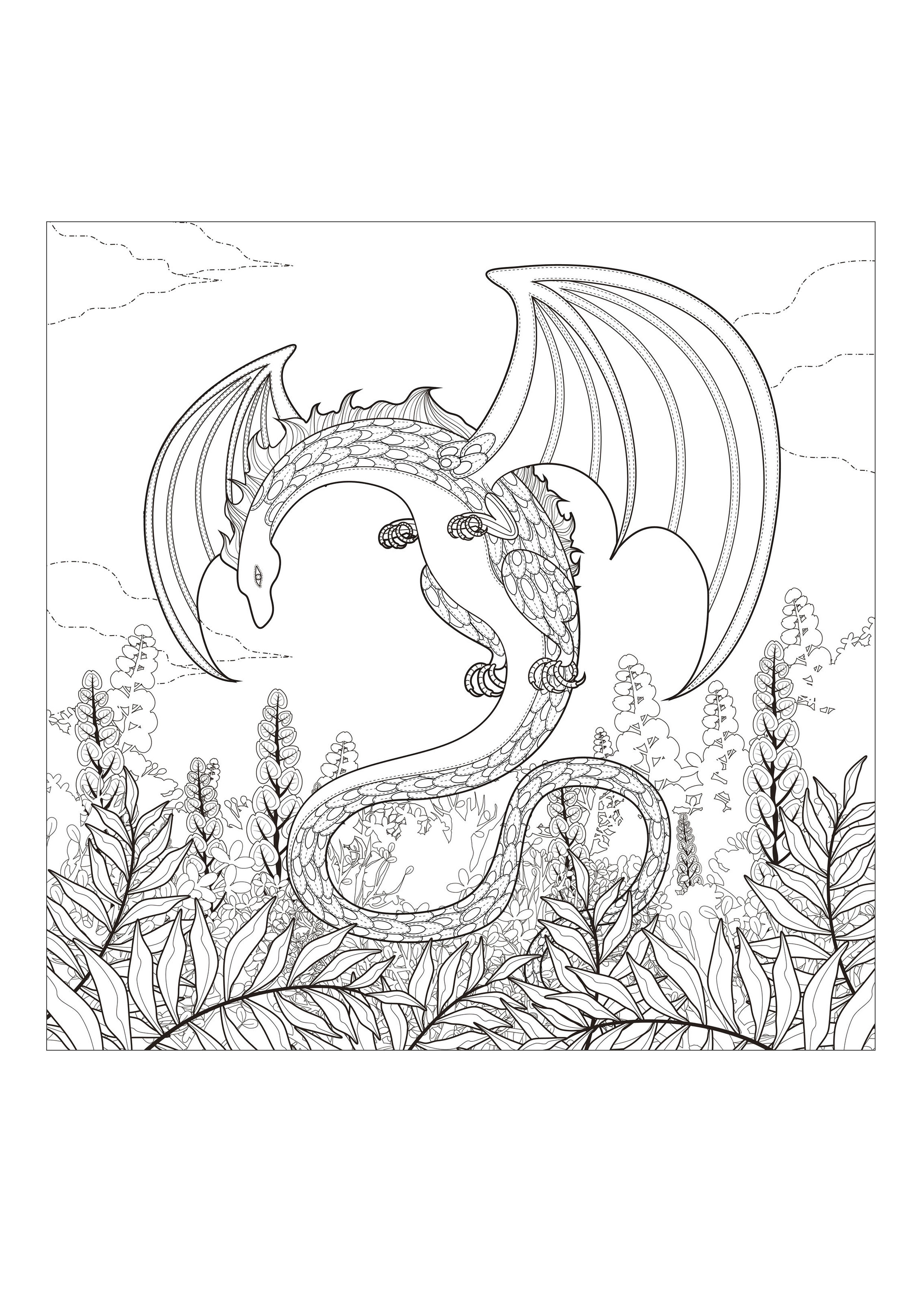 200+ Coloring Page Dragon: Fire Up Your Creativity 8