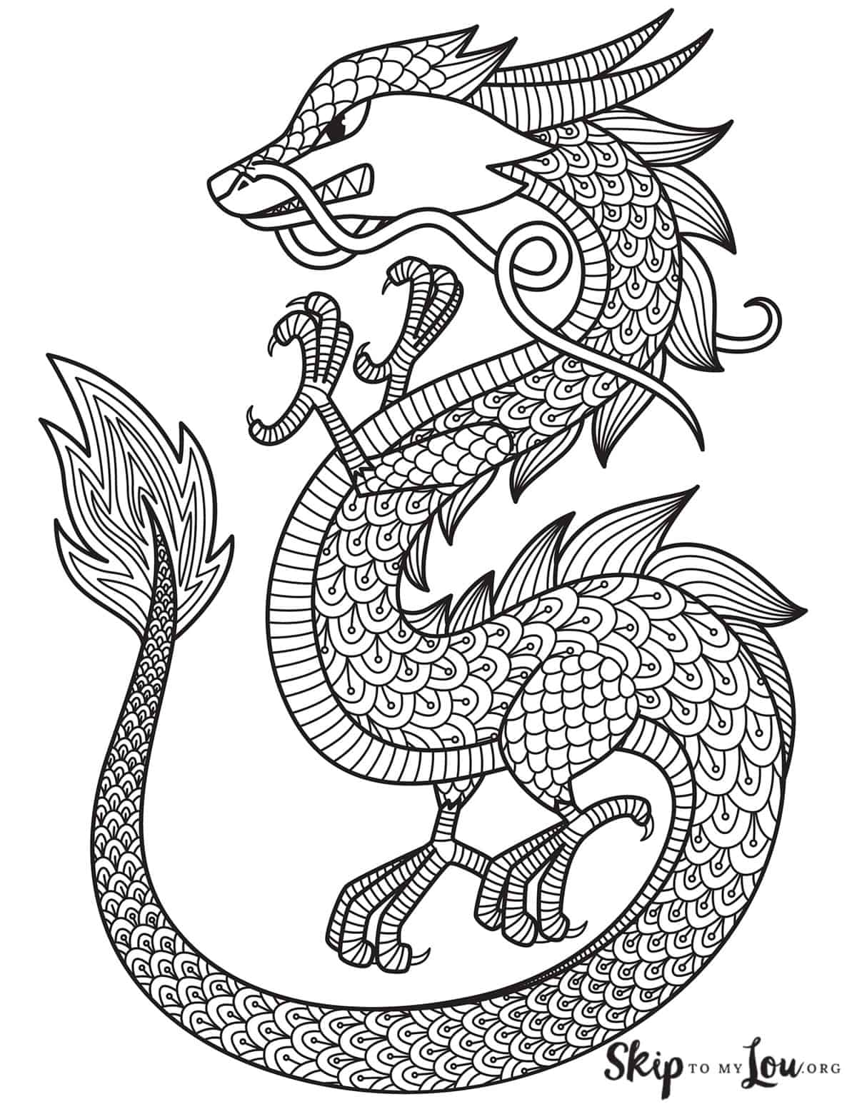 200+ Coloring Page Dragon: Fire Up Your Creativity 87