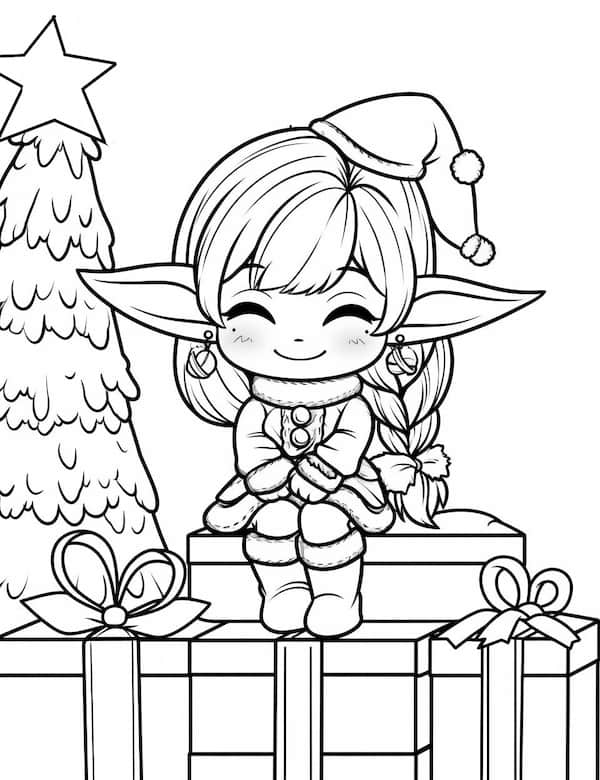 200+ Elf Coloring Pages: Magical and Whimsical Designs 132