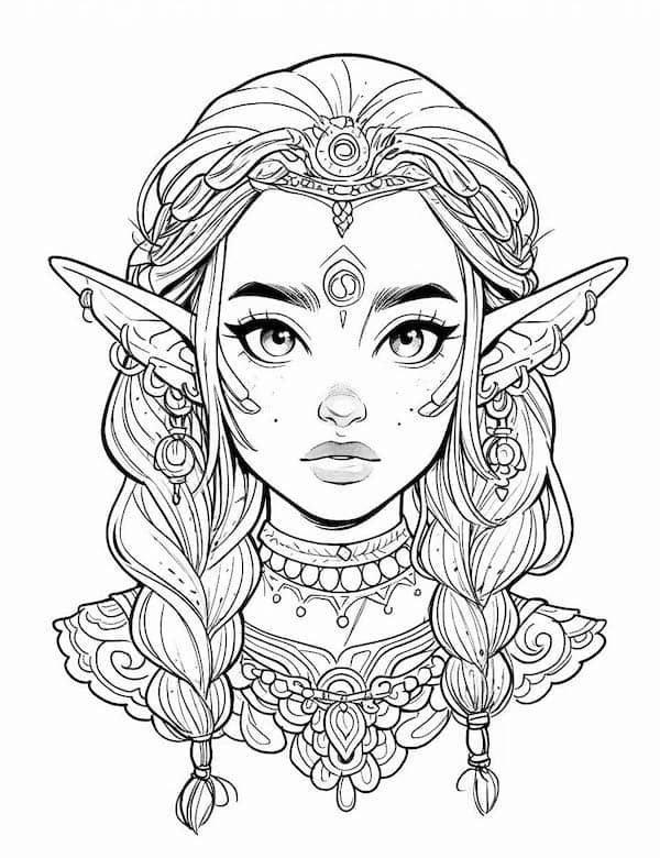 200+ Elf Coloring Pages: Magical and Whimsical Designs 134