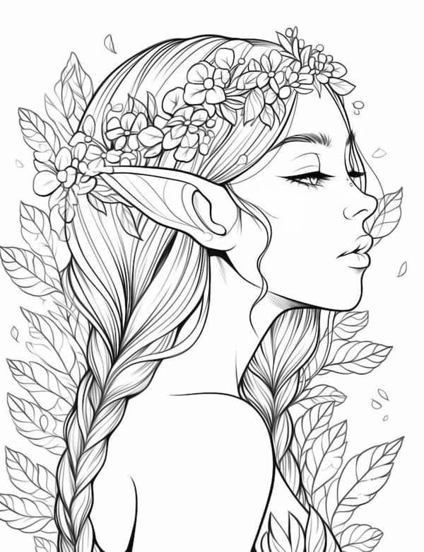 200+ Elf Coloring Pages: Magical and Whimsical Designs 138