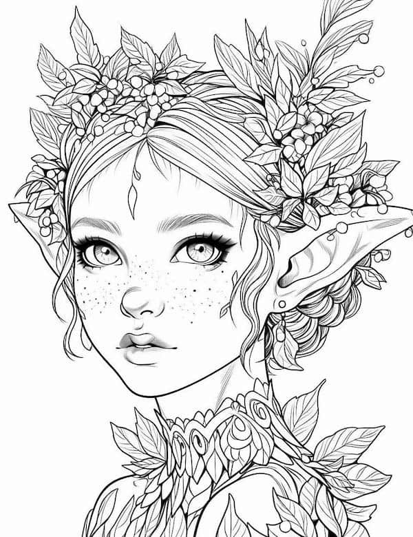 200+ Elf Coloring Pages: Magical and Whimsical Designs 141