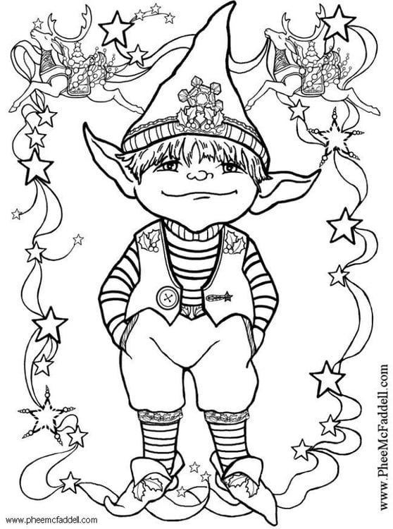 200+ Elf Coloring Pages: Magical and Whimsical Designs 154