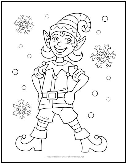 200+ Elf Coloring Pages: Magical and Whimsical Designs 174