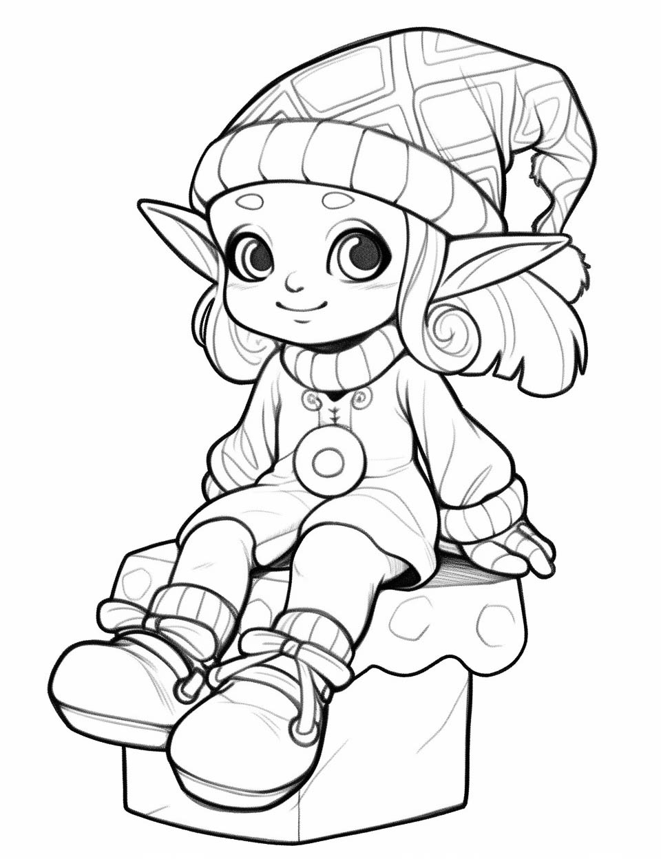 200+ Elf Coloring Pages: Magical and Whimsical Designs 32