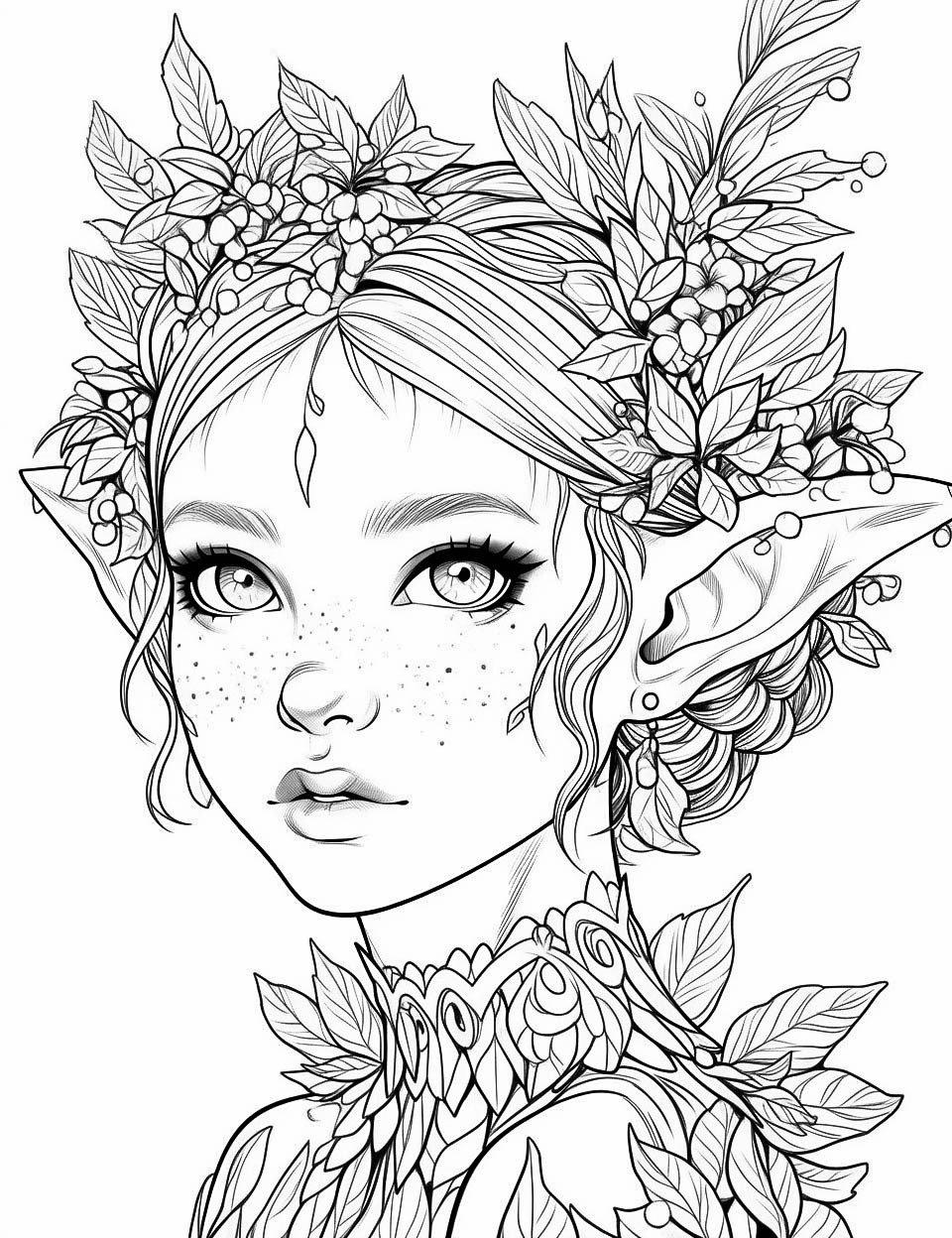 200+ Elf Coloring Pages: Magical and Whimsical Designs 33