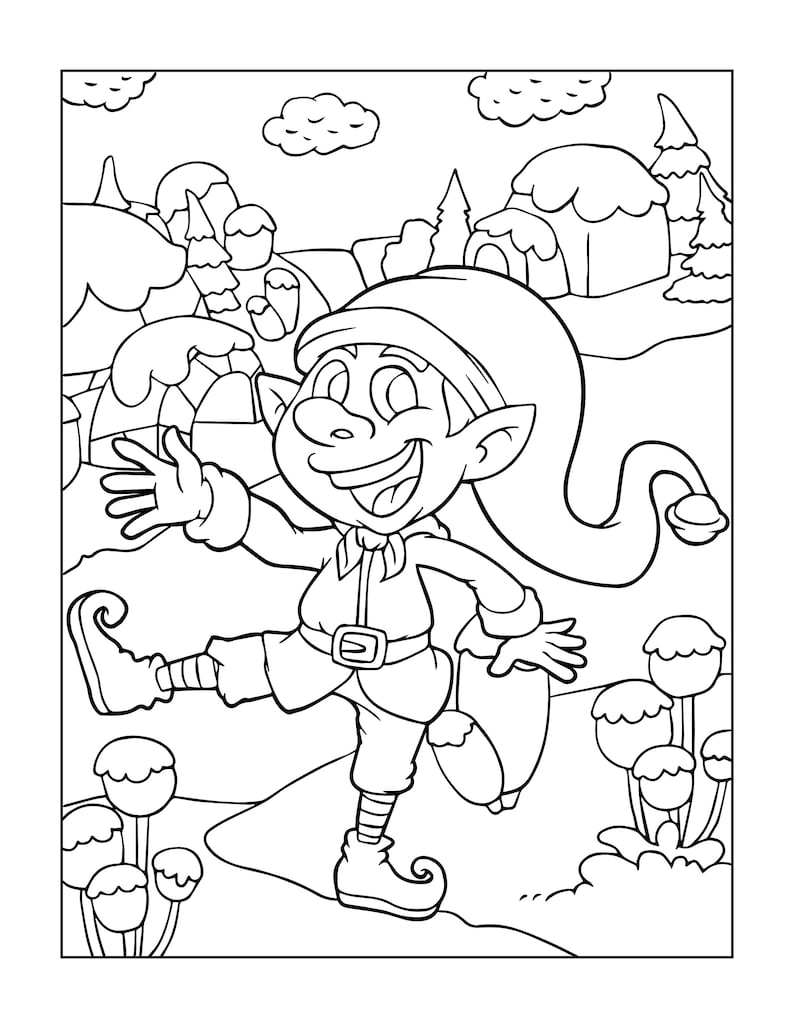 200+ Elf Coloring Pages: Magical and Whimsical Designs 45