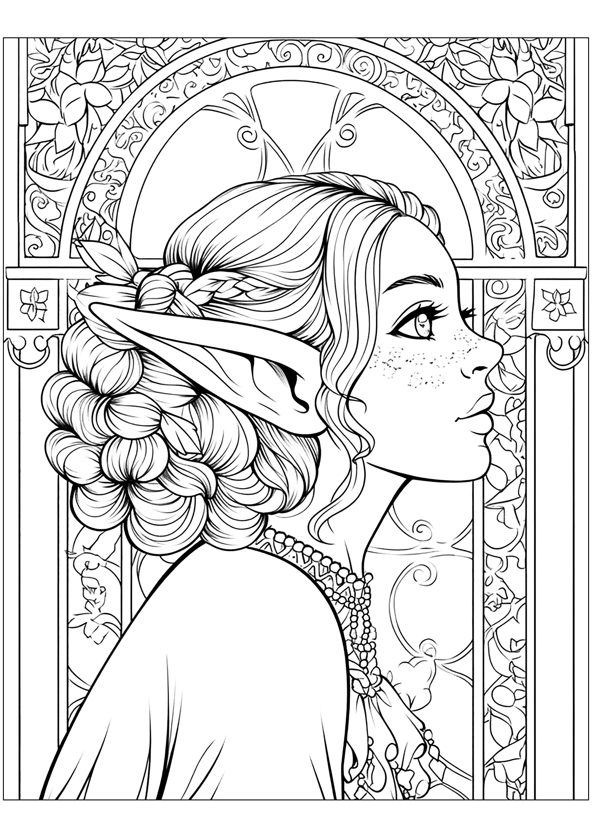 200+ Elf Coloring Pages: Magical and Whimsical Designs 7