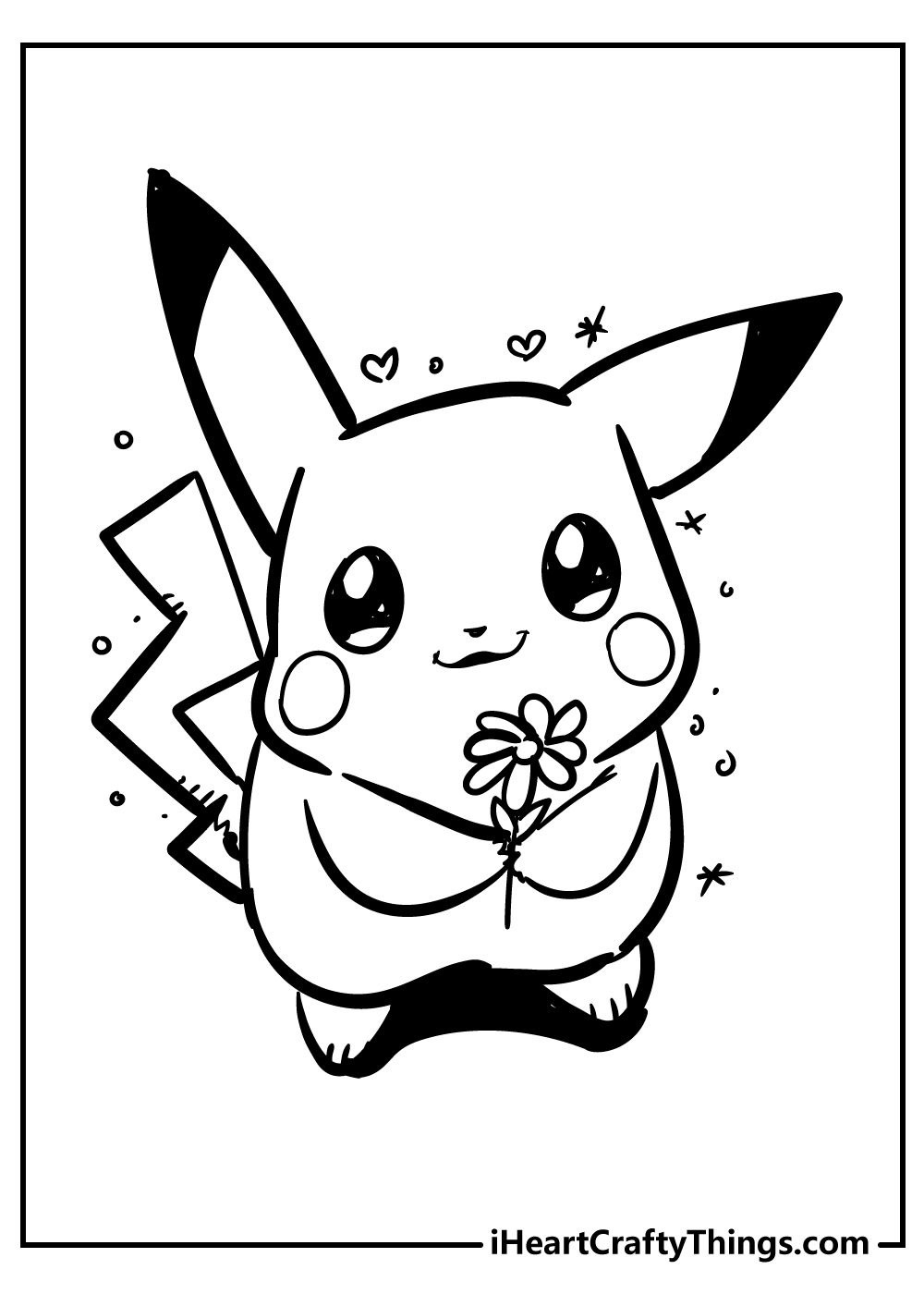 Pikachu Coloring Page Collection: 120 Printable Pages for Pokemon Fans 106