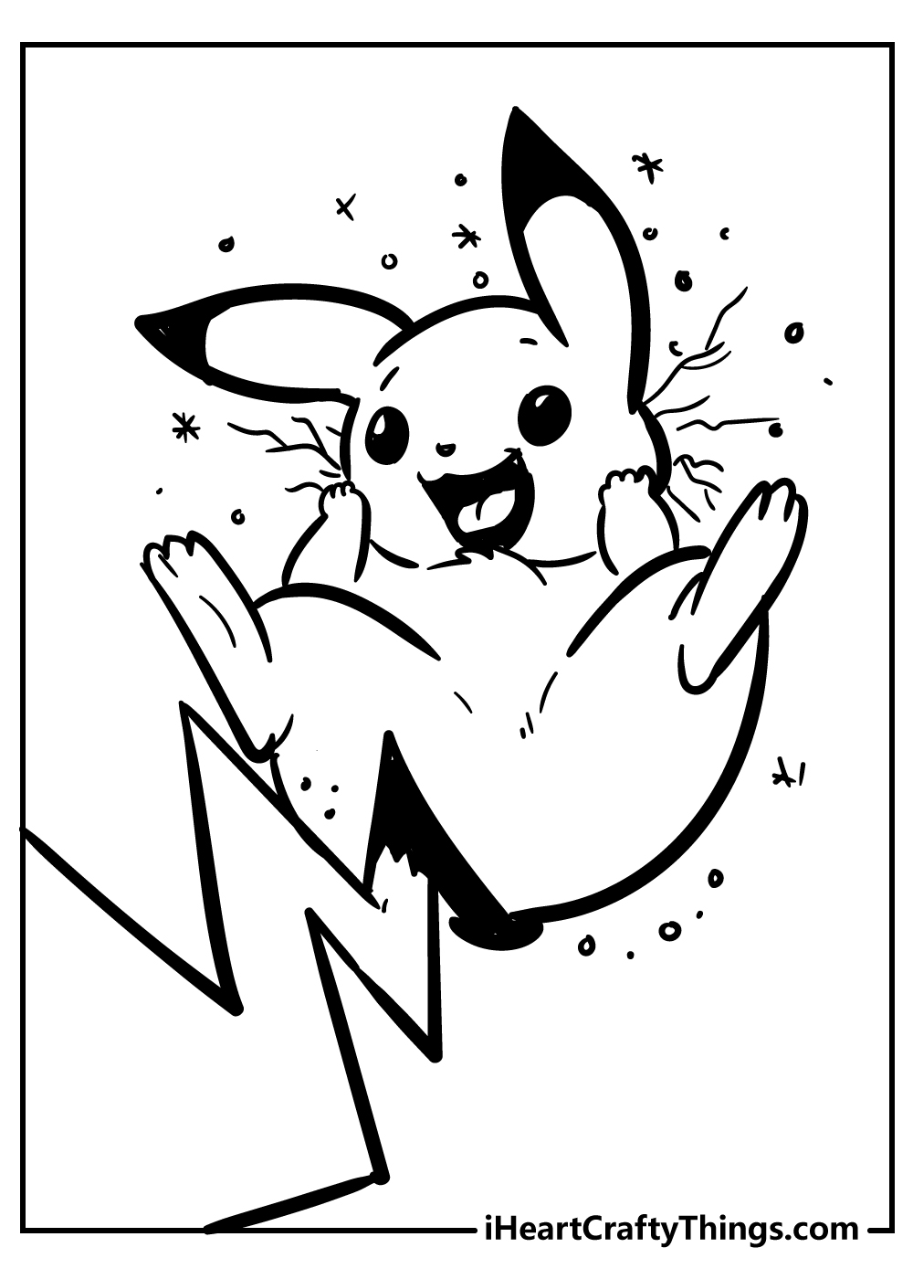 Pikachu Coloring Page Collection: 120 Printable Pages for Pokemon Fans 114