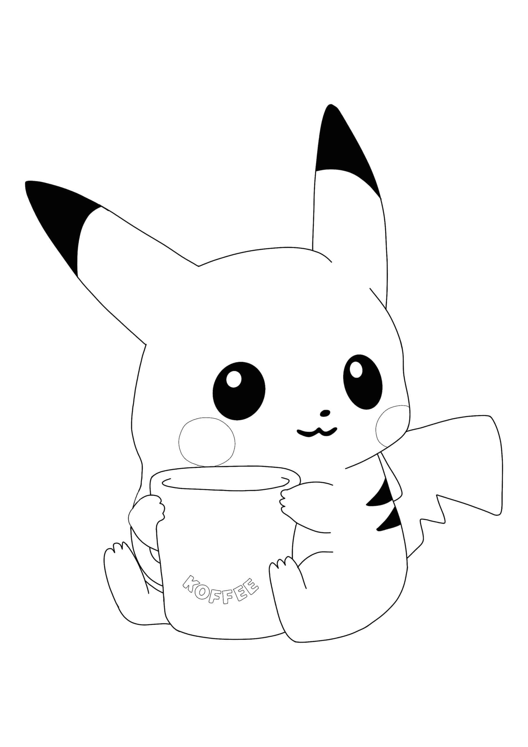 Pikachu Coloring Page Collection: 120 Printable Pages for Pokemon Fans 116