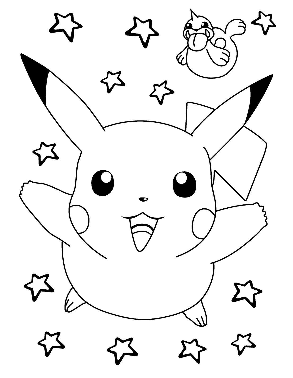 Pikachu Coloring Page Collection: 120 Printable Pages for Pokemon Fans 117