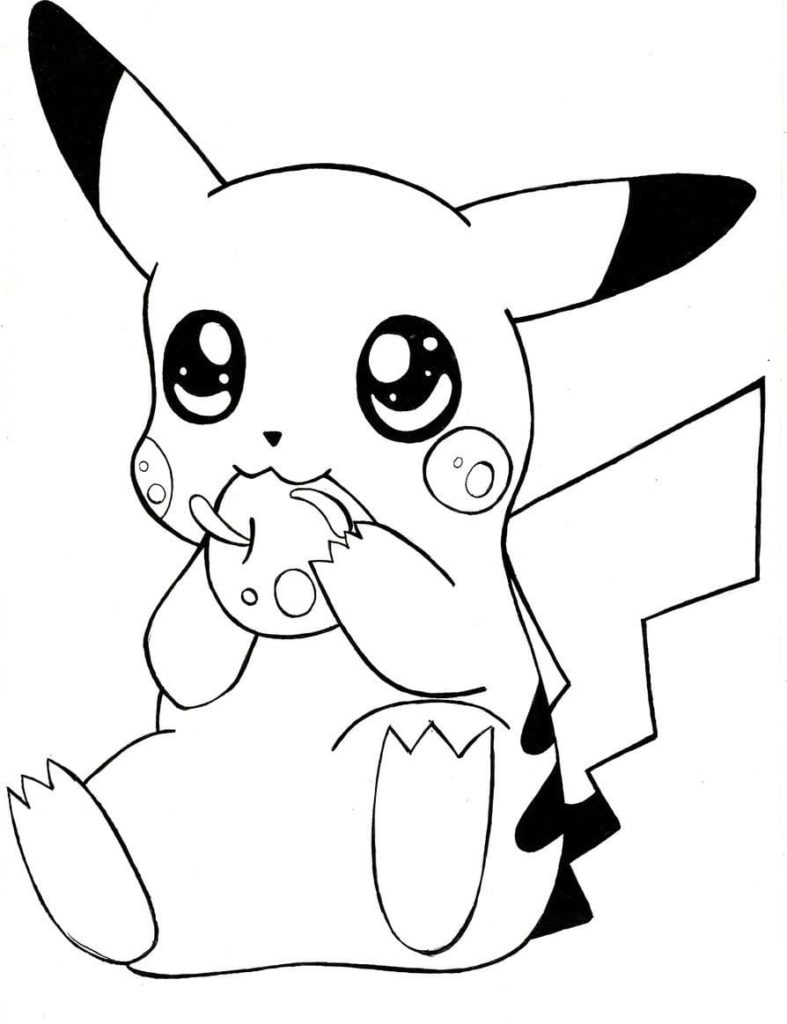 Pikachu Coloring Page Collection: 120 Printable Pages for Pokemon Fans 119