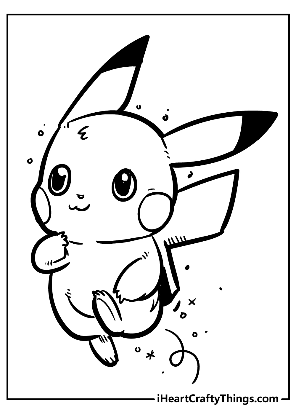 Pikachu Coloring Page Collection: 120 Printable Pages for Pokemon Fans 121