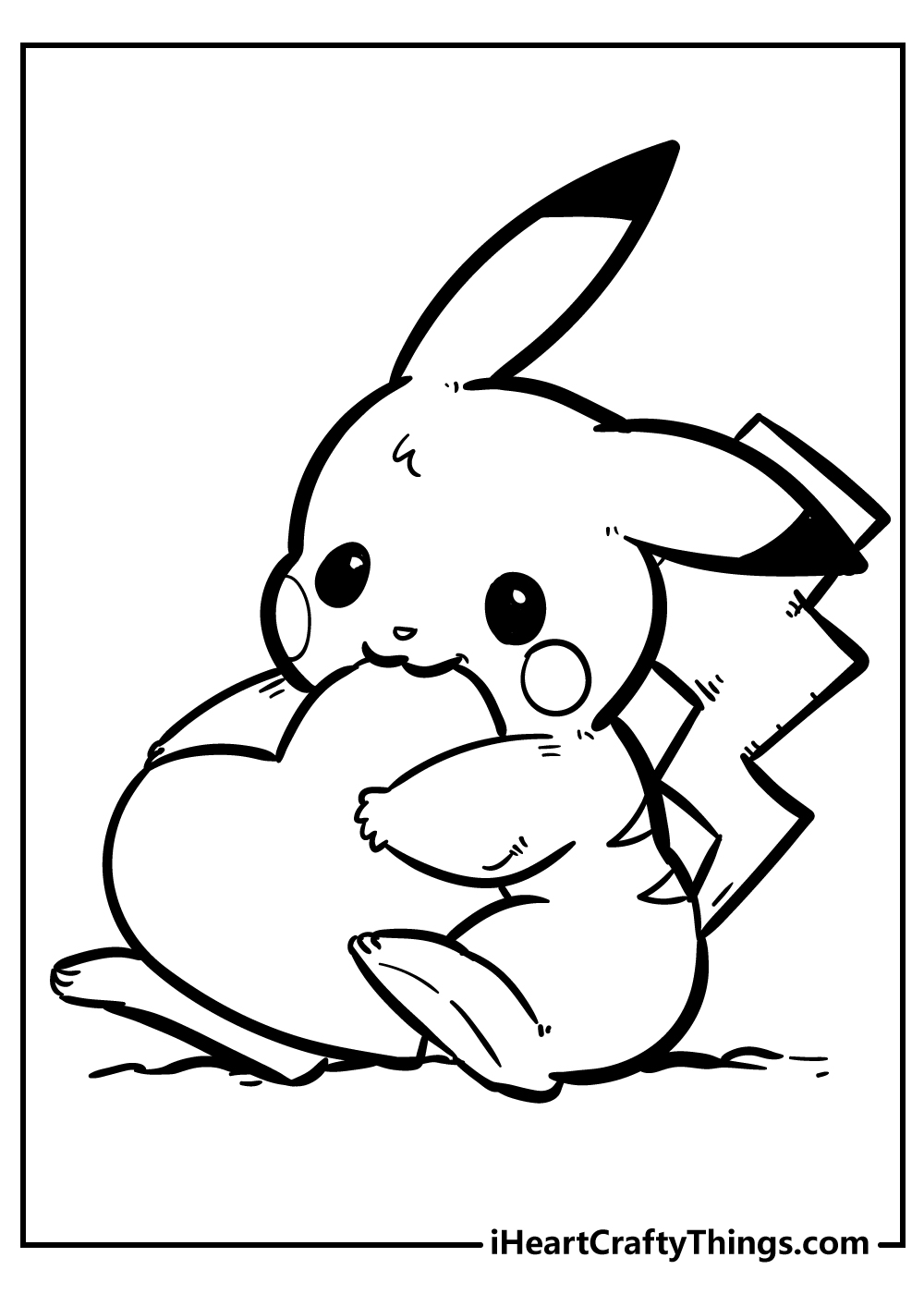 Pikachu Coloring Page Collection: 120 Printable Pages for Pokemon Fans 129