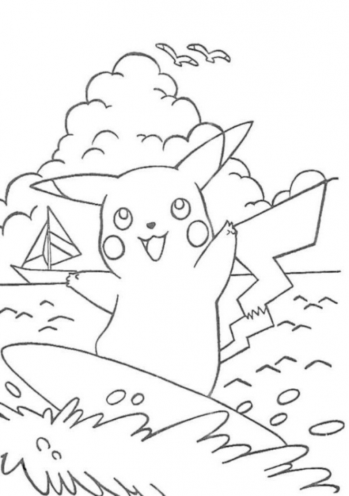 Pikachu Coloring Page Collection: 120 Printable Pages for Pokemon Fans 13