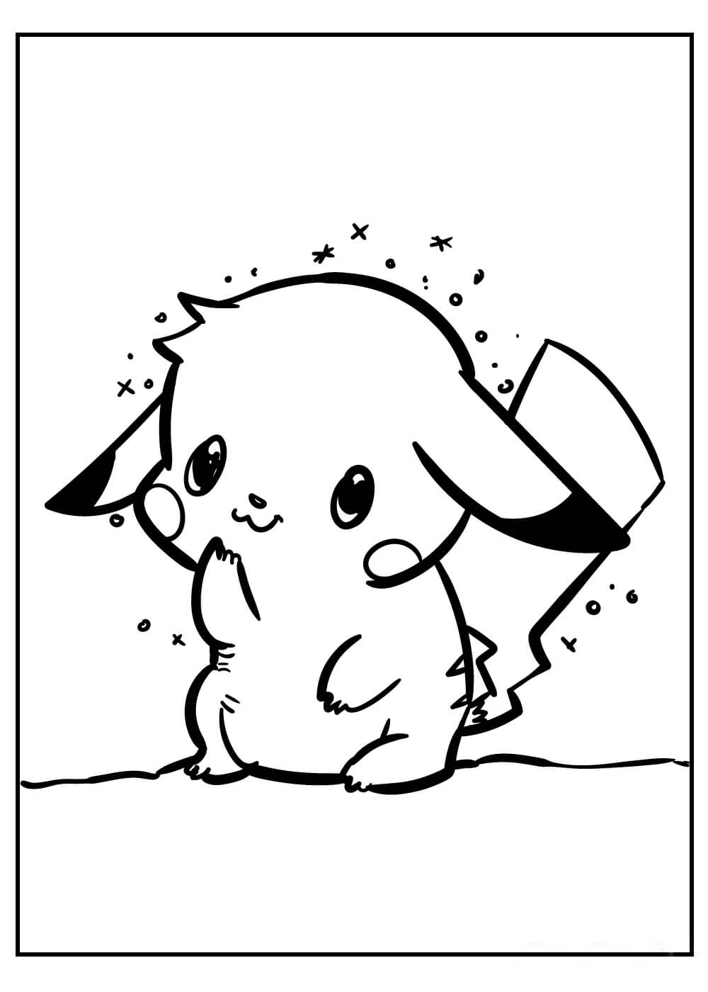 Pikachu Coloring Page Collection: 120 Printable Pages for Pokemon Fans 132