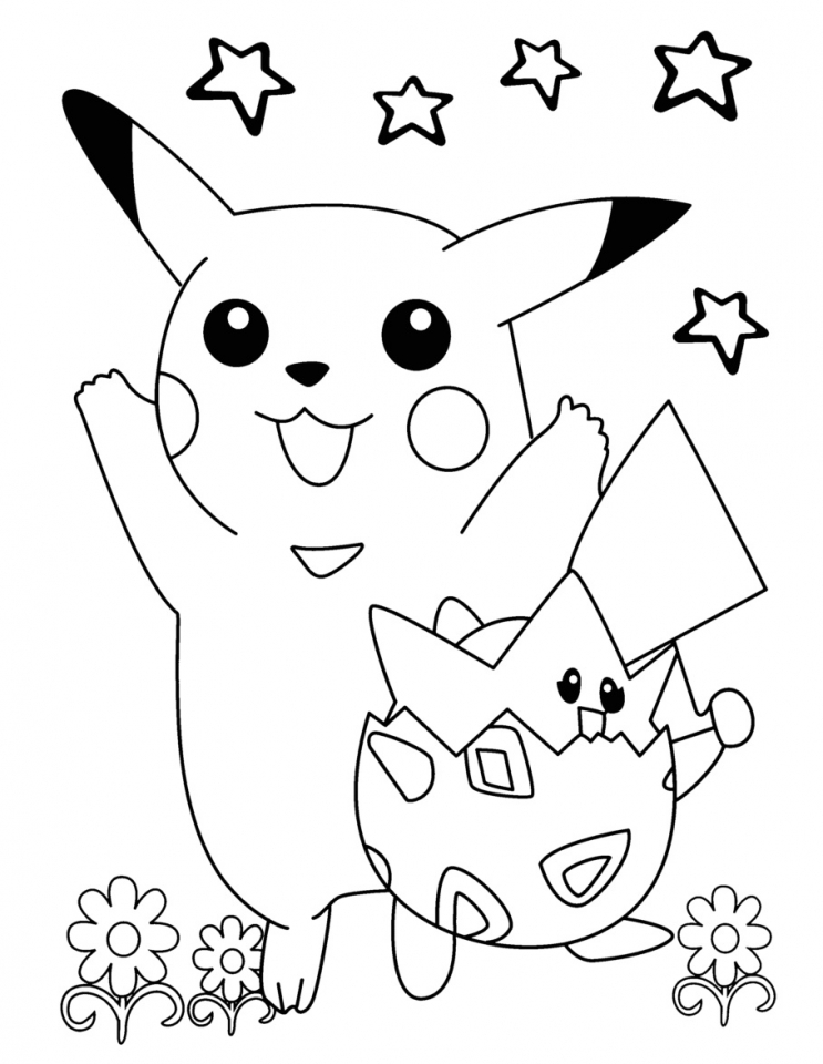 Pikachu Coloring Page Collection: 120 Printable Pages for Pokemon Fans 135