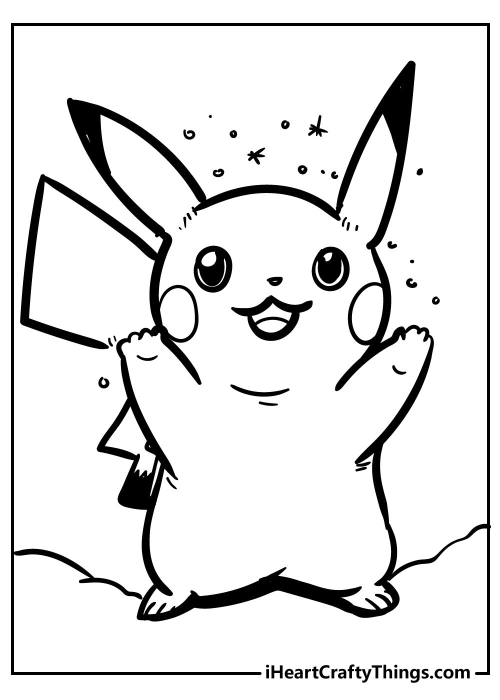 Pikachu Coloring Page Collection: 120 Printable Pages for Pokemon Fans 15