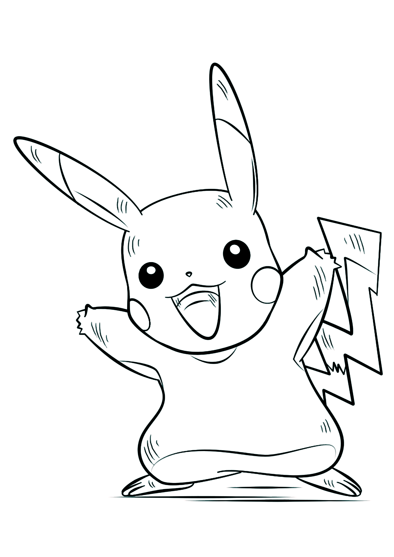 Pikachu Coloring Page Collection: 120 Printable Pages for Pokemon Fans 20