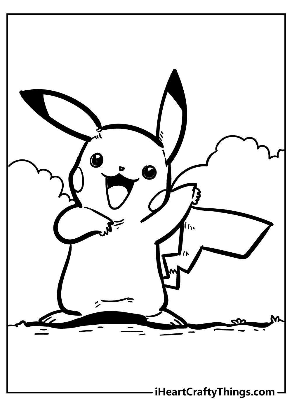 Pikachu Coloring Page Collection: 120 Printable Pages for Pokemon Fans 24