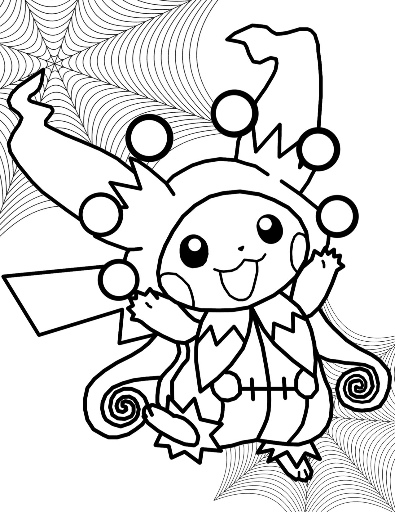 Pikachu Coloring Page Collection: 120 Printable Pages for Pokemon Fans 30