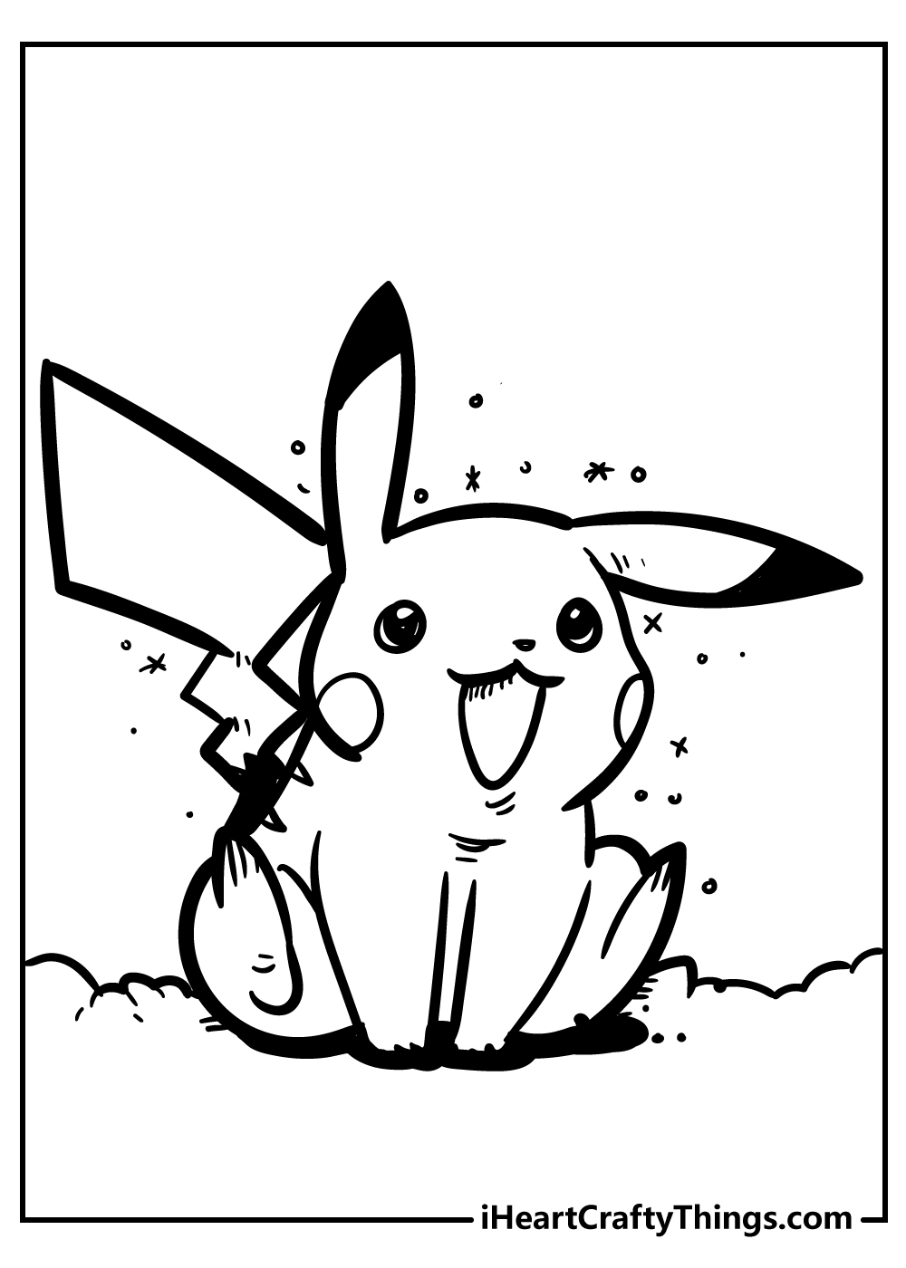 Pikachu Coloring Page Collection: 120 Printable Pages for Pokemon Fans 33