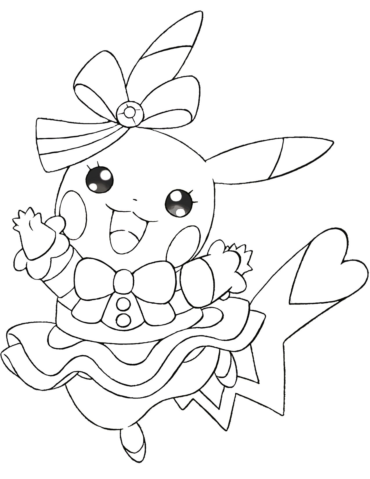 Pikachu Coloring Page Collection: 120 Printable Pages for Pokemon Fans 38