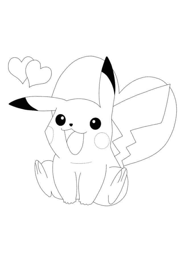 Pikachu Coloring Page Collection: 120 Printable Pages for Pokemon Fans 47