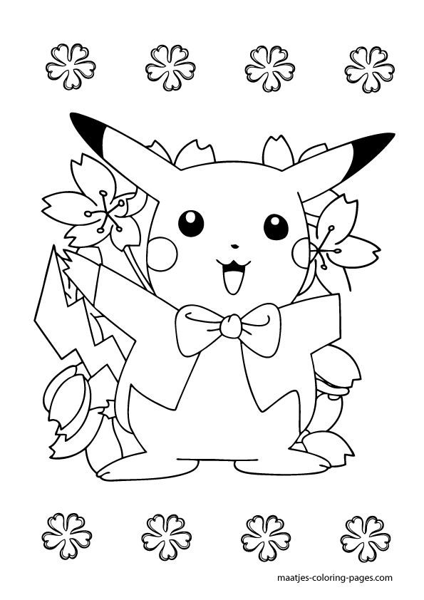 Pikachu Coloring Page Collection: 120 Printable Pages for Pokemon Fans 49