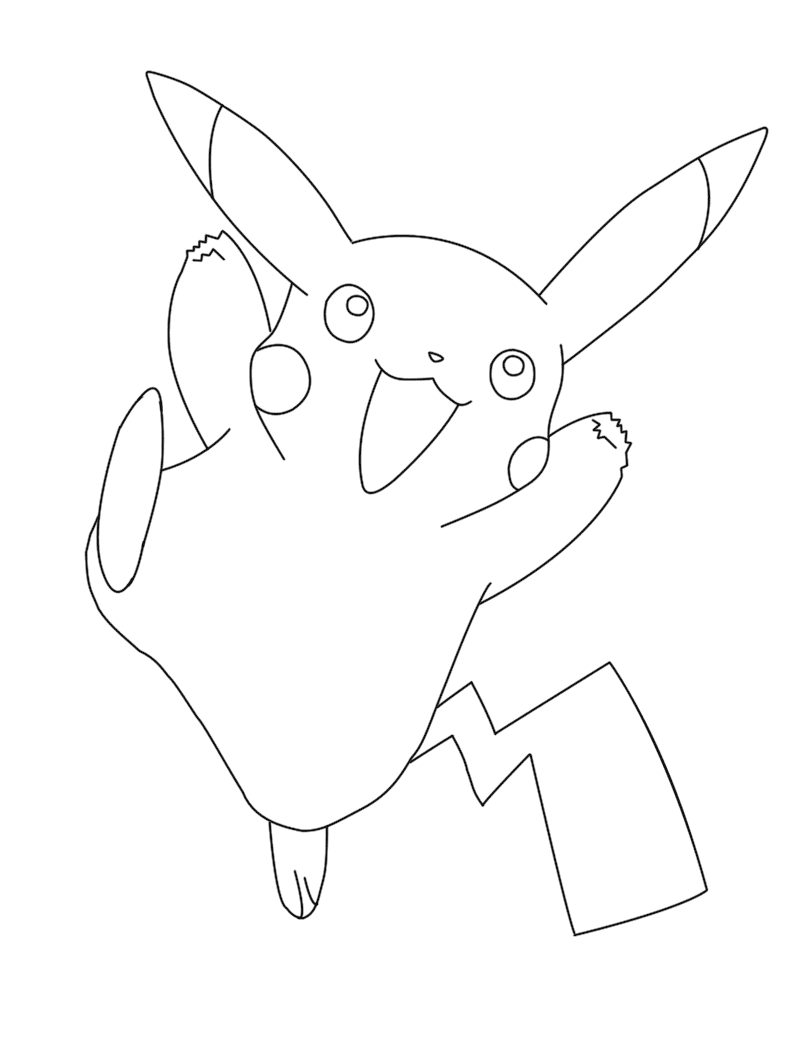 Pikachu Coloring Page Collection: 120 Printable Pages for Pokemon Fans 58