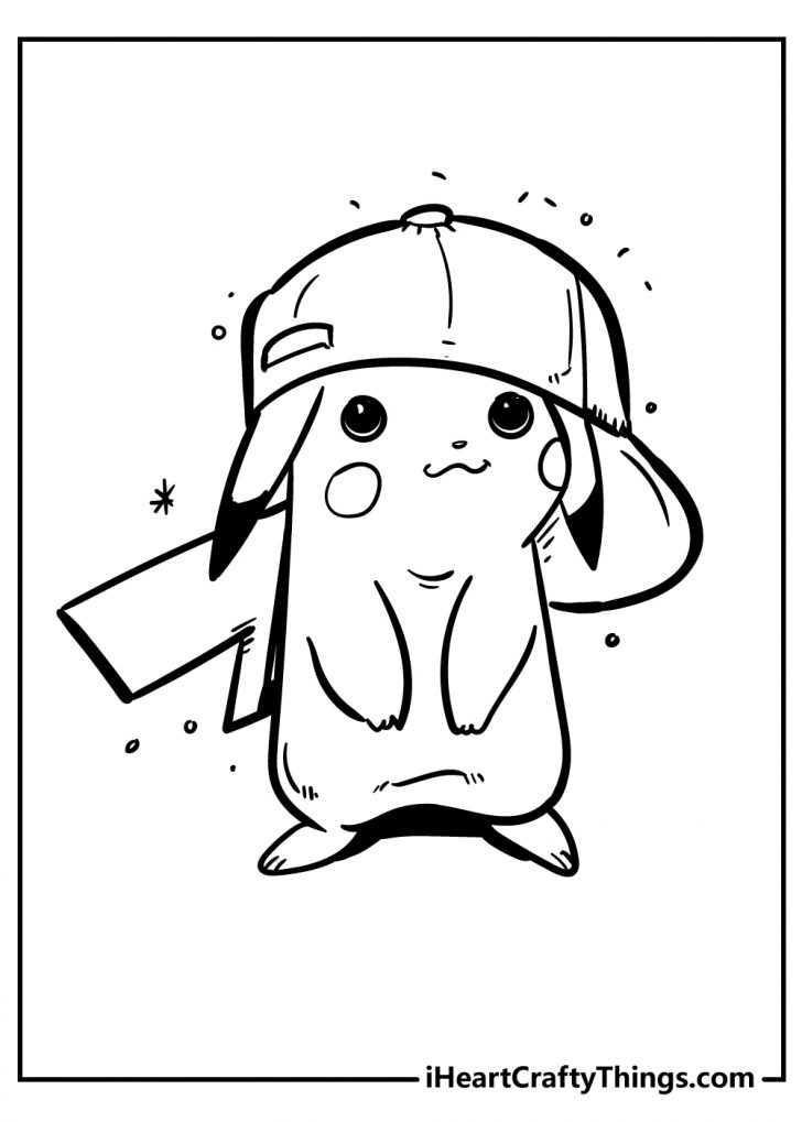 Pikachu Coloring Page Collection: 120 Printable Pages for Pokemon Fans 62