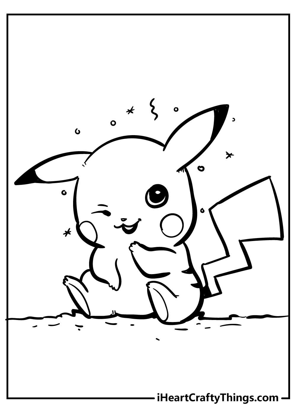 Pikachu Coloring Page Collection: 120 Printable Pages for Pokemon Fans 74