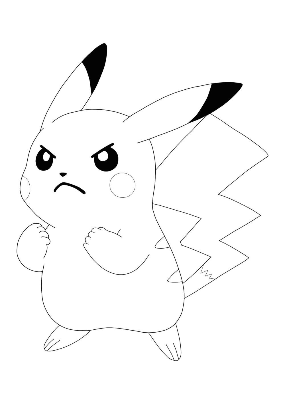 Pikachu Coloring Page Collection: 120 Printable Pages for Pokemon Fans 77