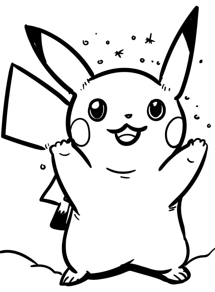 Pikachu Coloring Page Collection: 120 Printable Pages for Pokemon Fans 78