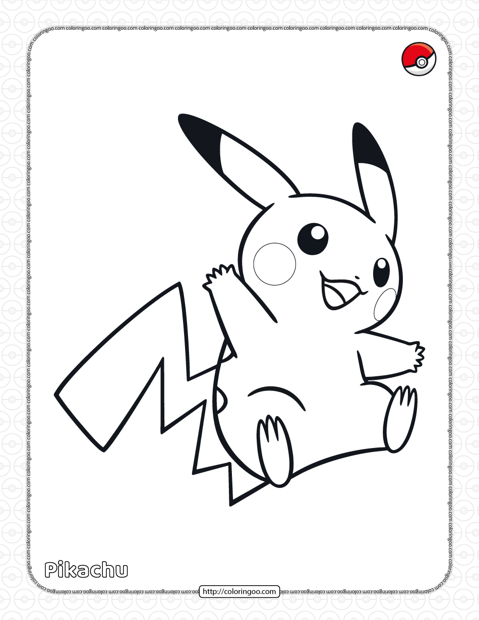 Pikachu Coloring Page Collection: 120 Printable Pages for Pokemon Fans 85