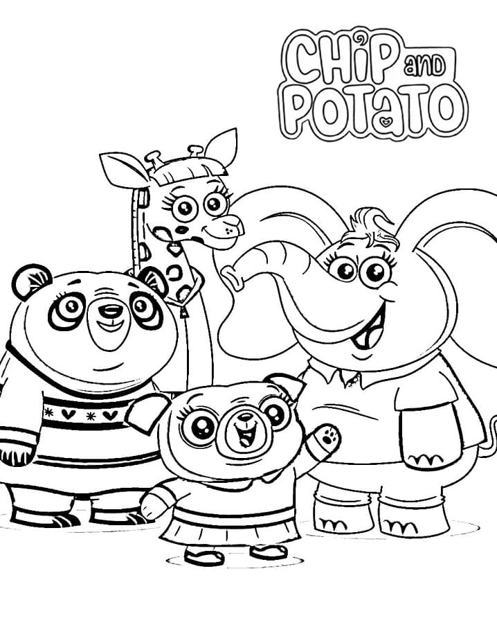 102 Chip and Potato Coloring Pages Printable 2