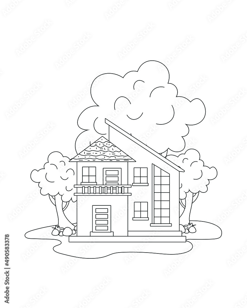 110 House Coloring Pages FREE Printable 1