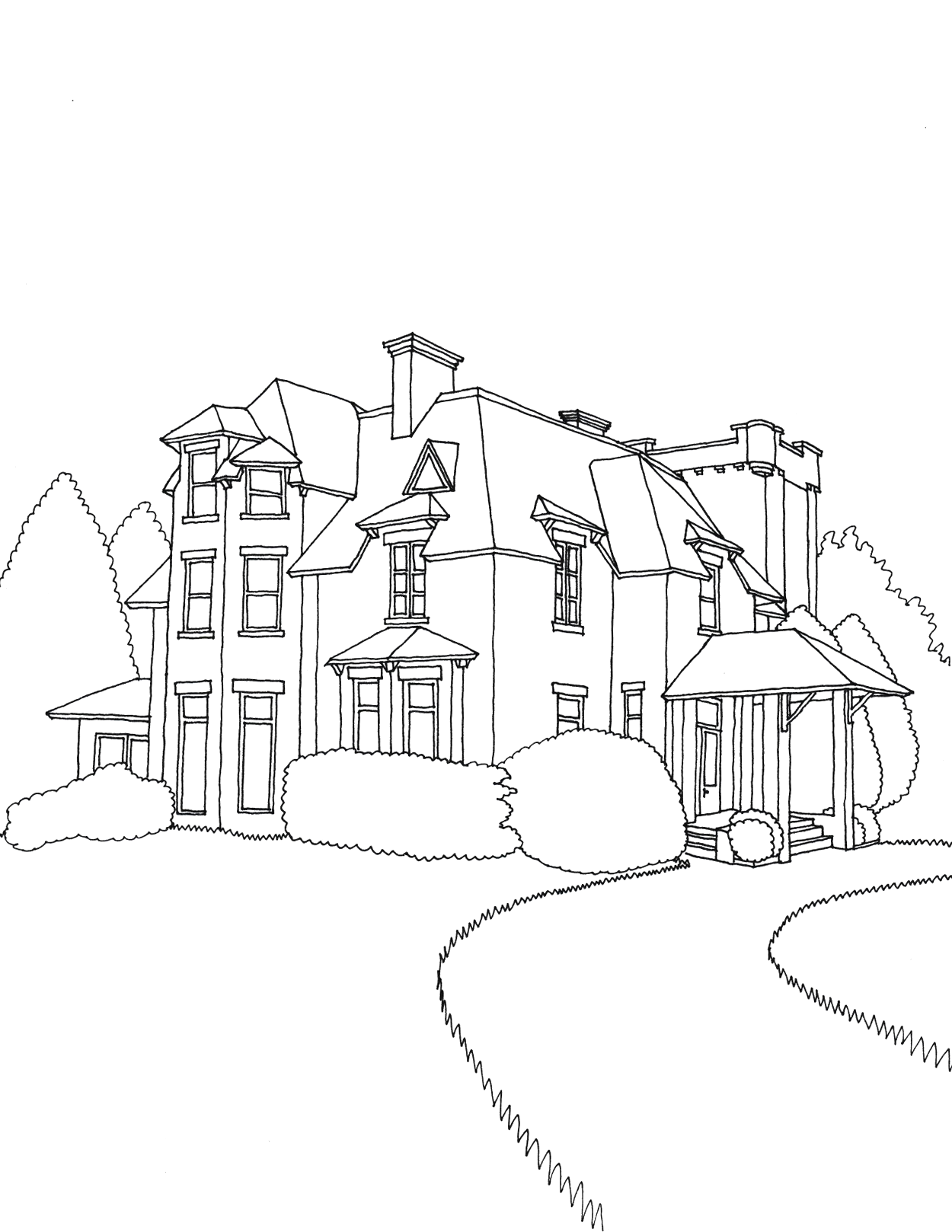 110 House Coloring Pages FREE Printable 82