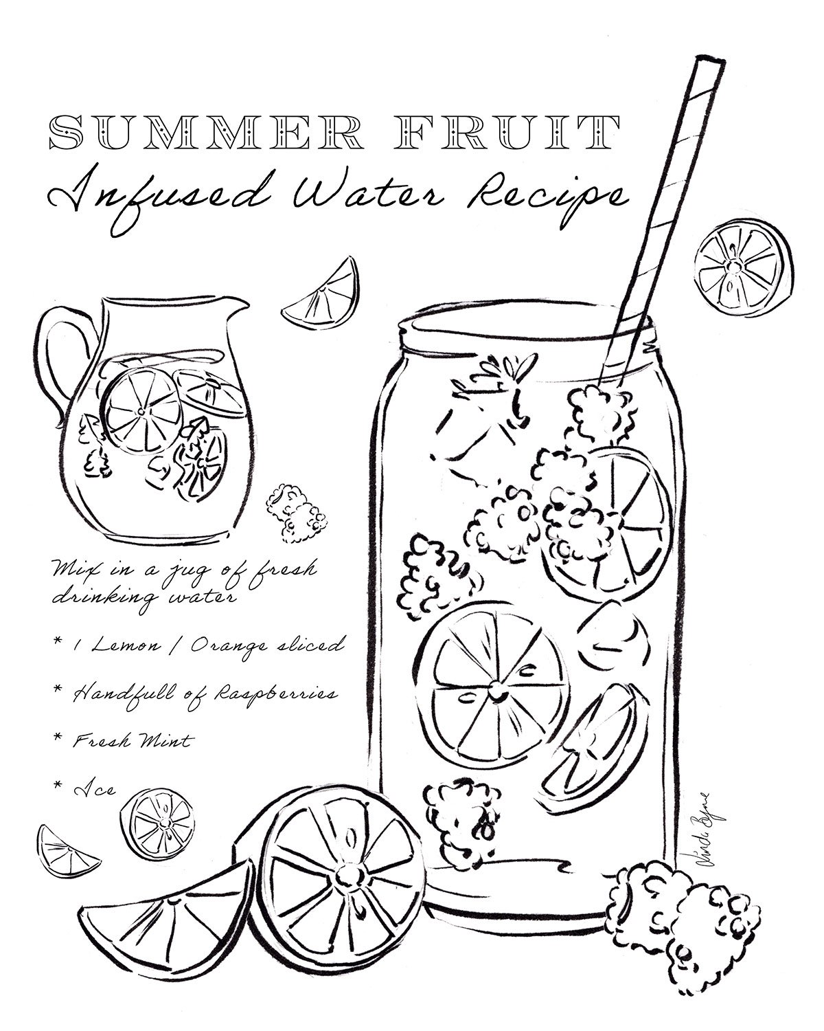 110 Summer Fruits Coloring Pages Free Printable 13