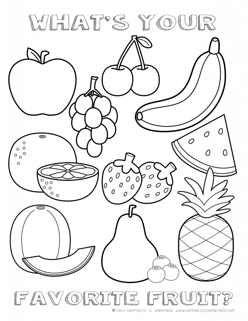 110 Summer Fruits Coloring Pages Free Printable 28