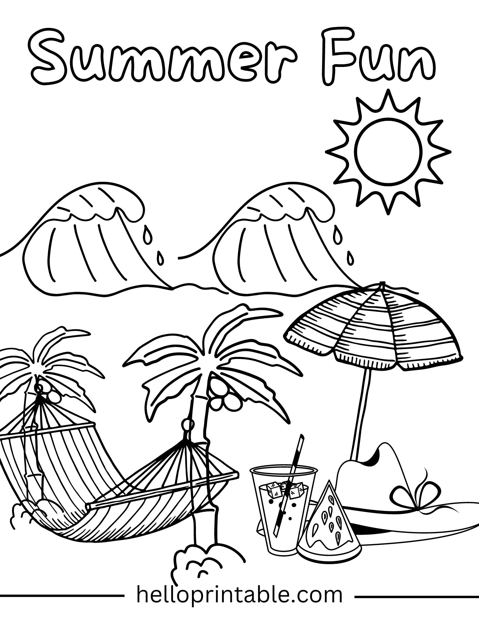 110 Summer Fruits Coloring Pages Free Printable 46