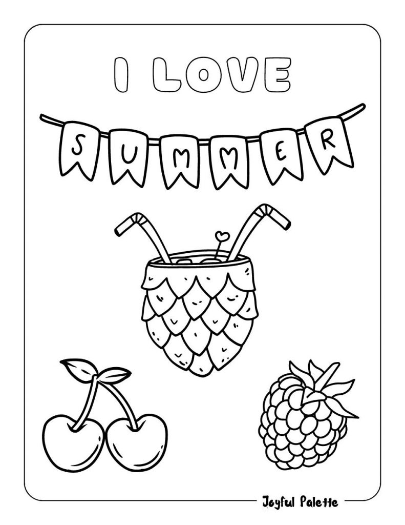 110 Summer Fruits Coloring Pages Free Printable 48