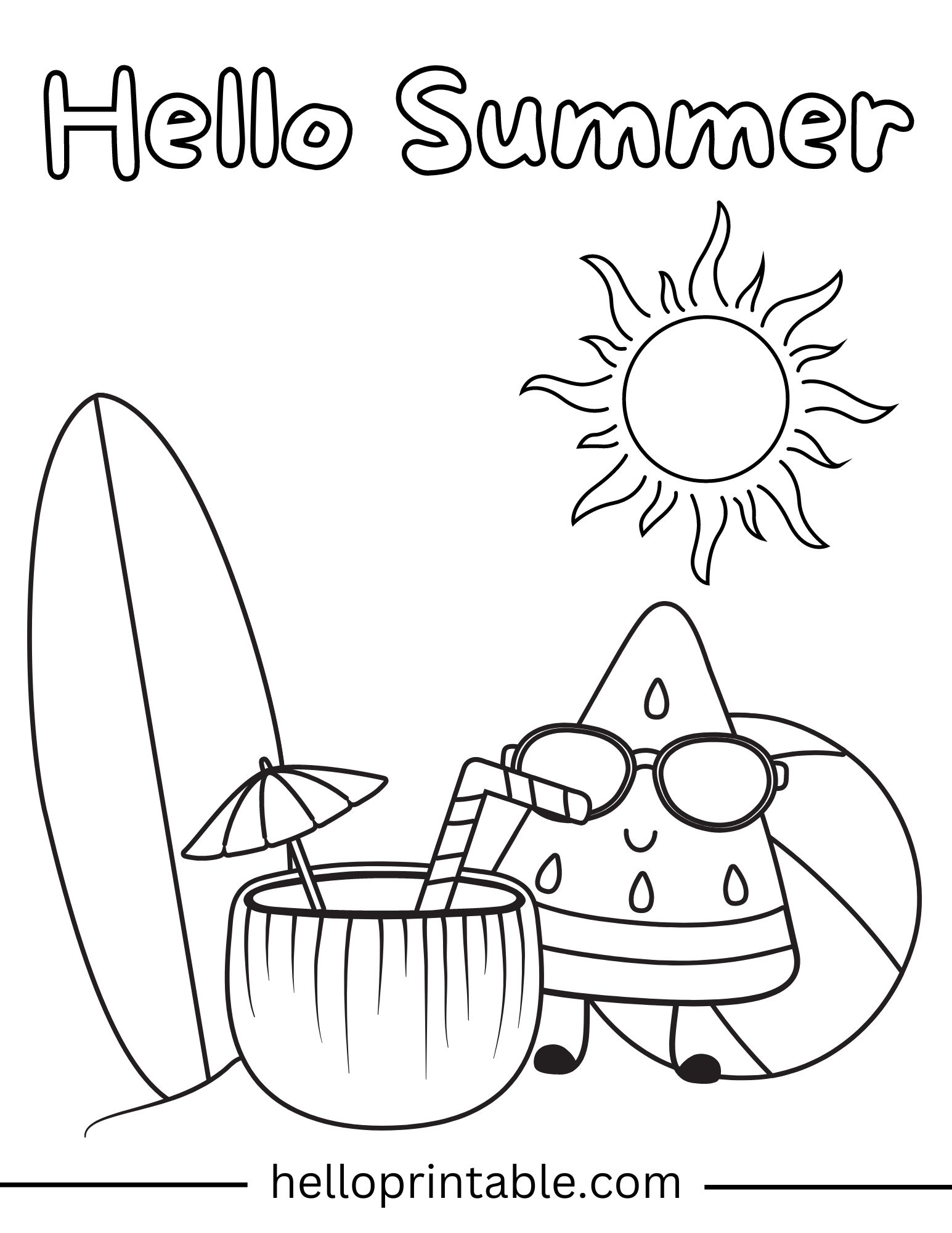 110 Summer Fruits Coloring Pages Free Printable 57