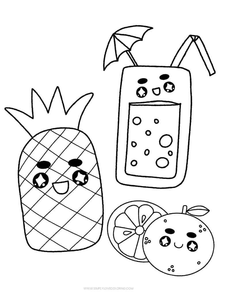 110 Summer Fruits Coloring Pages Free Printable 59